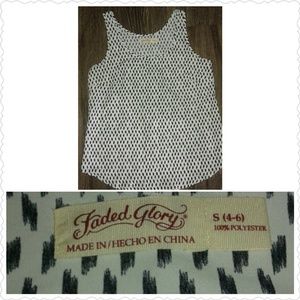 Black and white tank top